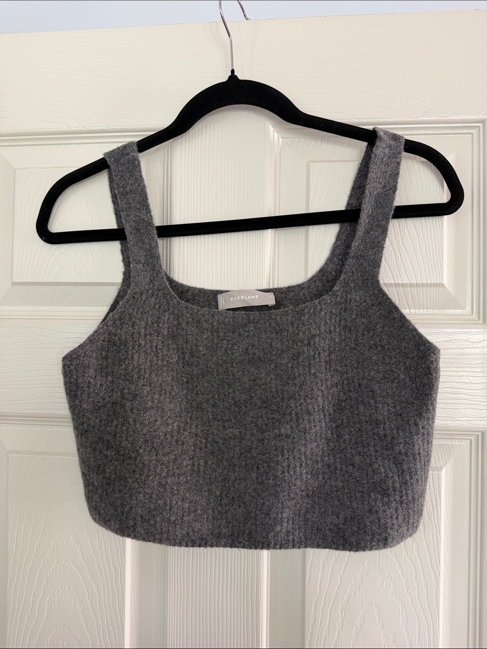 Everlane Charcoal Knit Cropped Tank